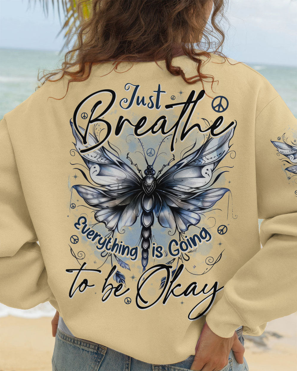 JUST BREATHE BUTTERFLY ALL OVER PRINT - TYTD1711253