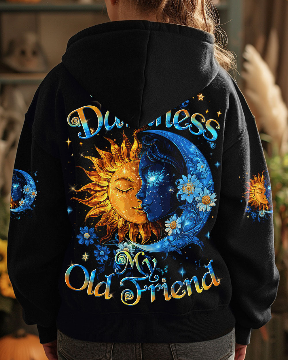 HELLO DARKNESS MY OLD FRIEND SUN AND MOON ALL OVER PRINT - TYTD1712242