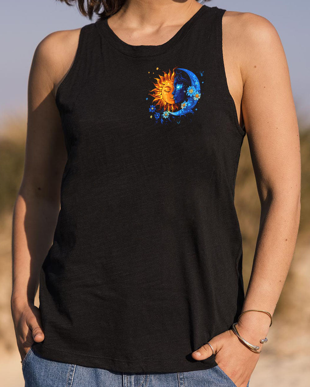 HELLO DARKNESS MY OLD FRIEND SUN AND MOON ALL OVER PRINT - TYTD1712242