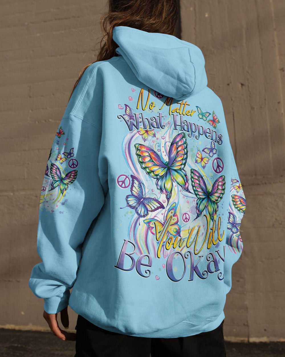 YOU WILL BE OKAY BUTTERFLY ALL OVER PRINT - TYTD1801242