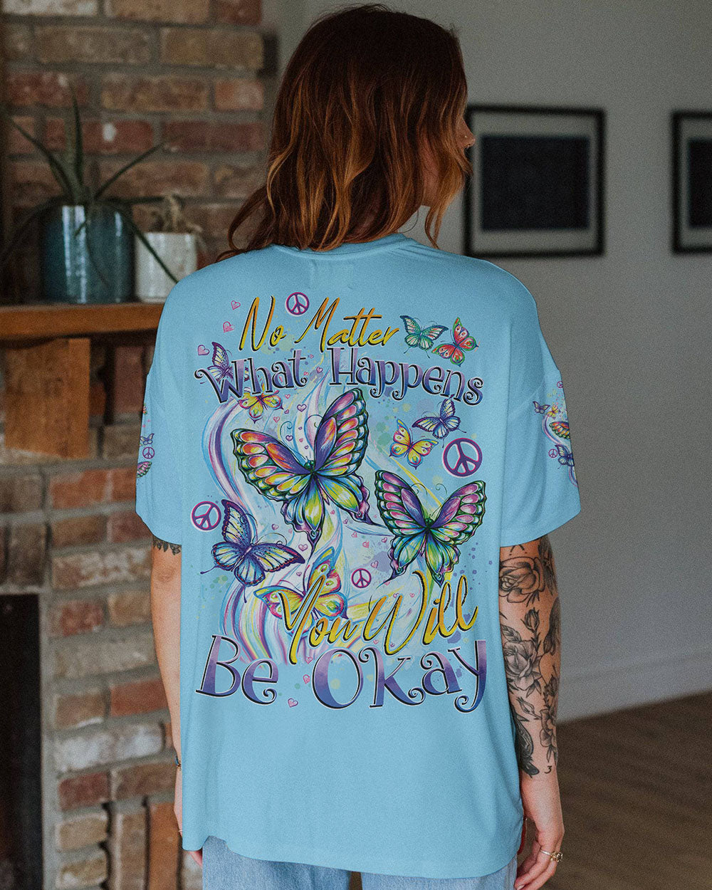 YOU WILL BE OKAY BUTTERFLY ALL OVER PRINT - TYTD1801242