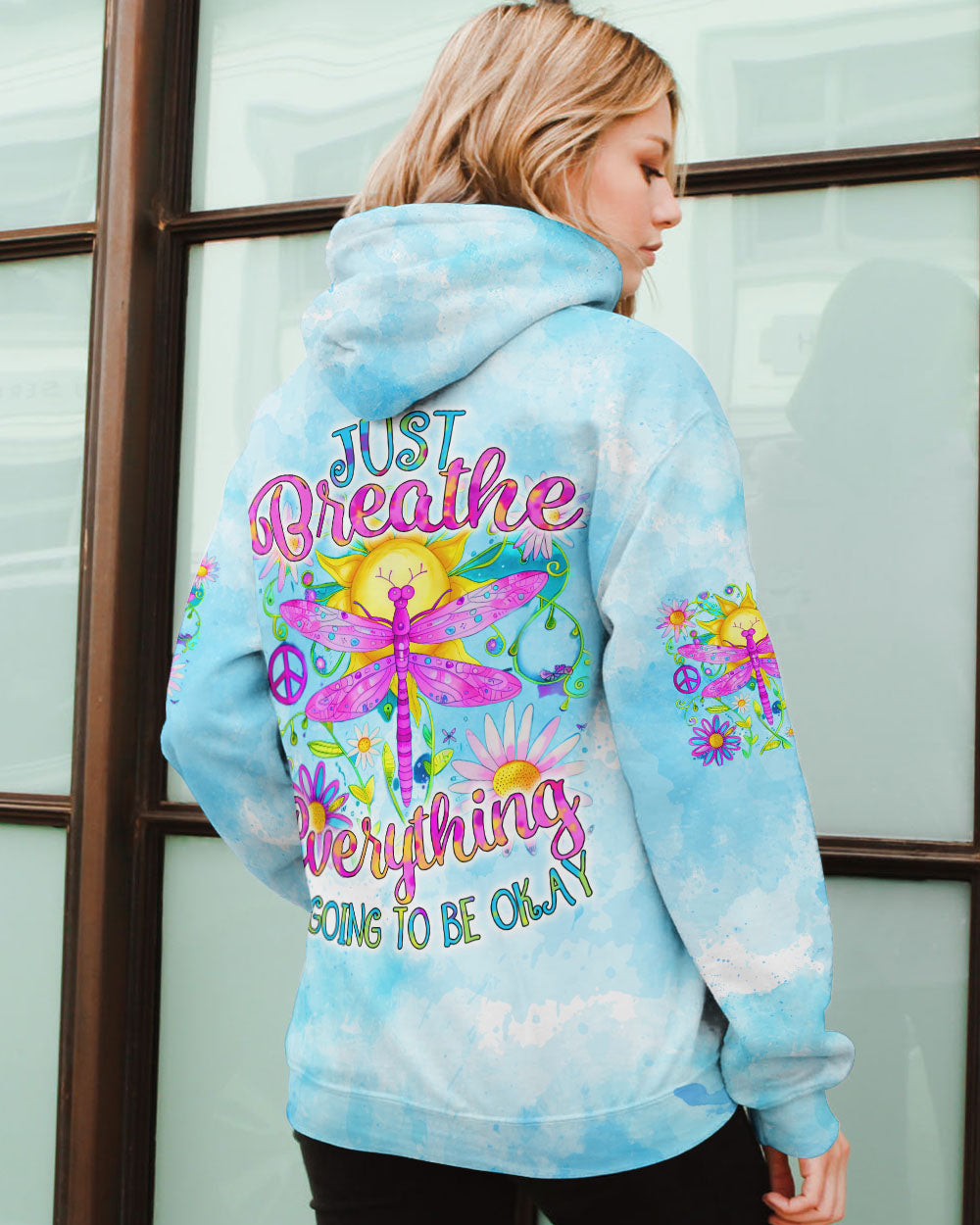 JUST BREATHE DRAGONFLY ALL OVER PRINT - TYTD1807242
