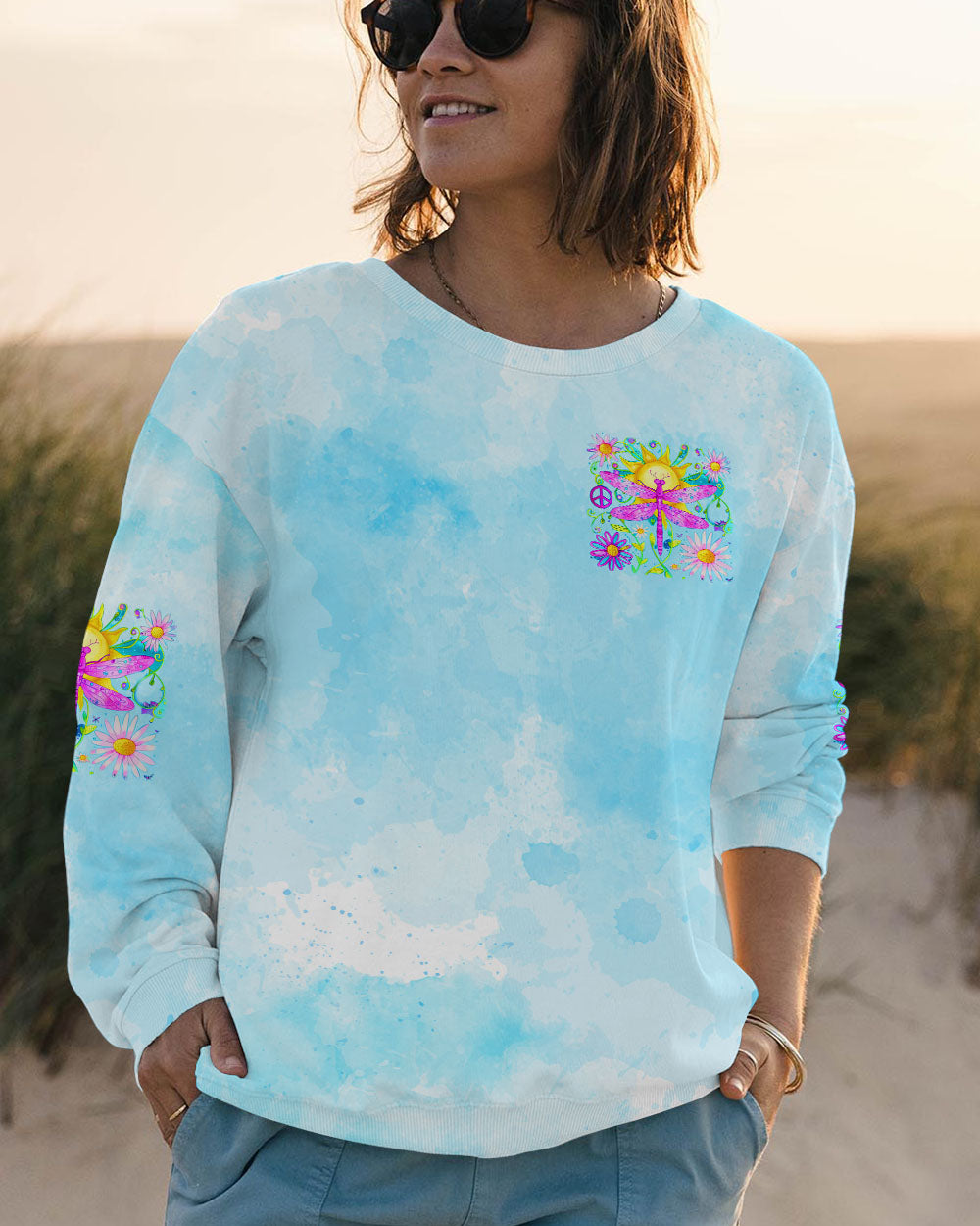 JUST BREATHE DRAGONFLY ALL OVER PRINT - TYTD1807242