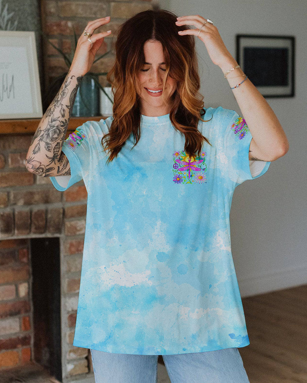 JUST BREATHE DRAGONFLY ALL OVER PRINT - TYTD1807242