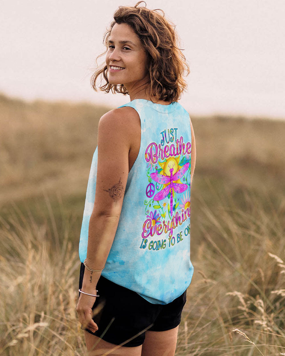 JUST BREATHE DRAGONFLY ALL OVER PRINT - TYTD1807242