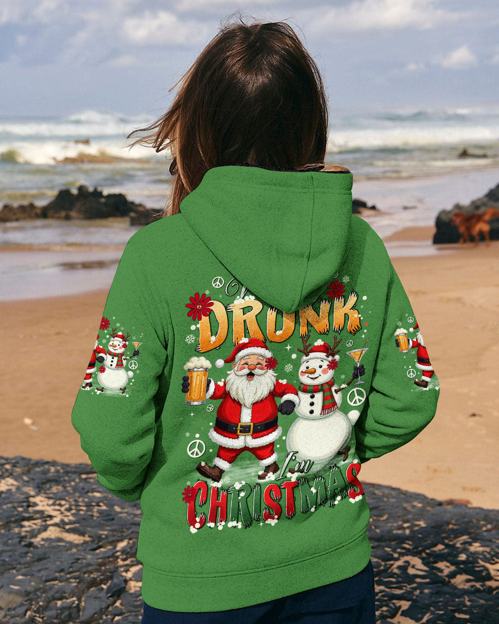I'M CHRISTMAS SANTA AND SNOWMAN ALL OVER PRINT - TYTD1810243