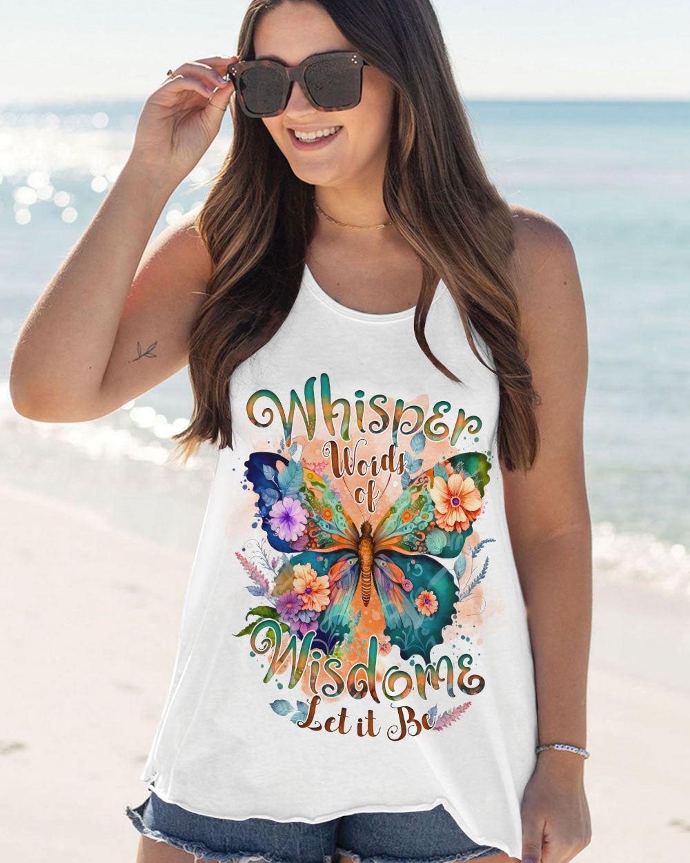 WHISPER WORDS OF WISDOM LET IT BE BUTTERFLY ALL OVER PRINT - TYTD1812241