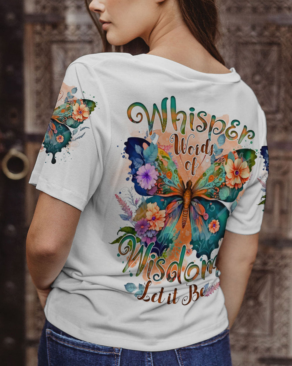 WHISPER WORDS OF WISDOM LET IT BE BUTTERFLY ALL OVER PRINT - TYTD1812241