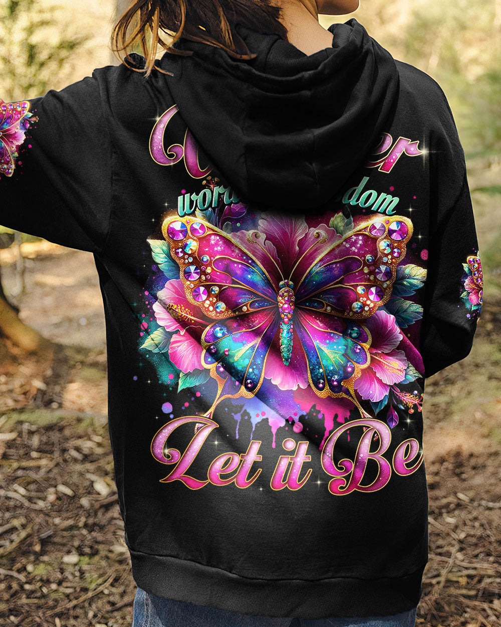 WHISPER WORDS OF WISDOM LET IT BE BUTTERFLY ALL OVER PRINT - TYTD1903253