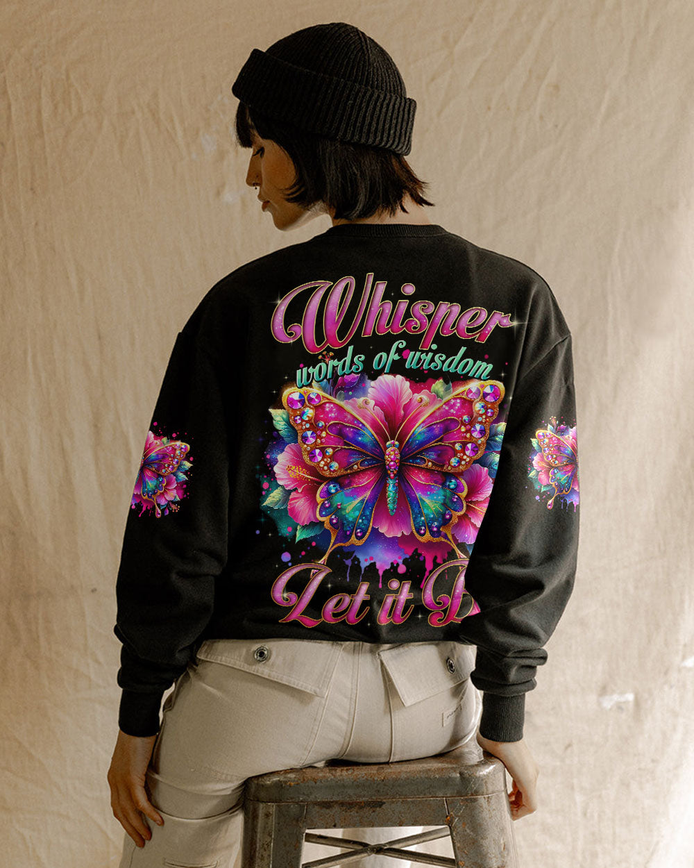 WHISPER WORDS OF WISDOM LET IT BE BUTTERFLY ALL OVER PRINT - TYTD1903253