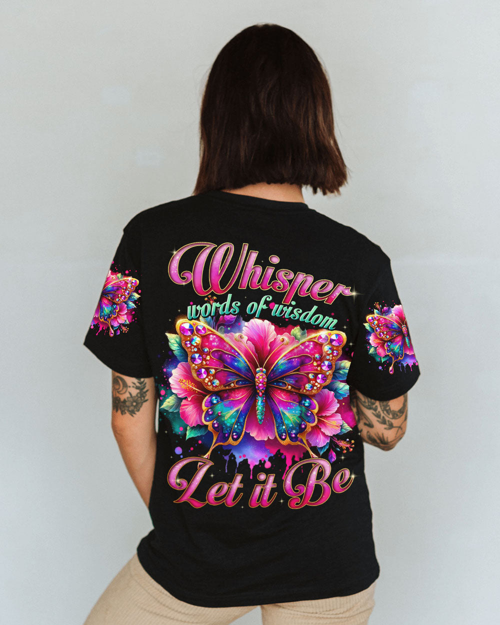 WHISPER WORDS OF WISDOM LET IT BE BUTTERFLY ALL OVER PRINT - TYTD1903253