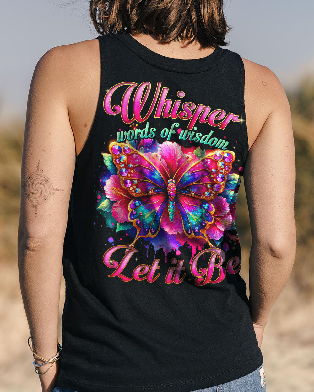 WHISPER WORDS OF WISDOM LET IT BE BUTTERFLY ALL OVER PRINT - TYTD1903253