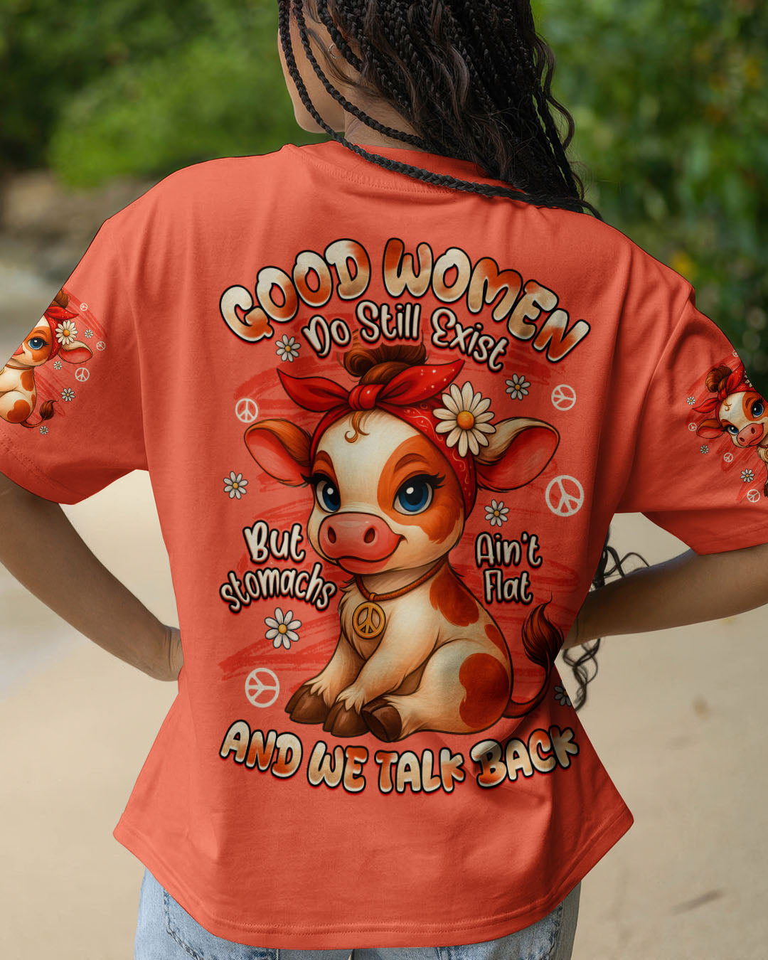 GOOD WOMEN COW ALL OVER PRINT - TYTD1909251
