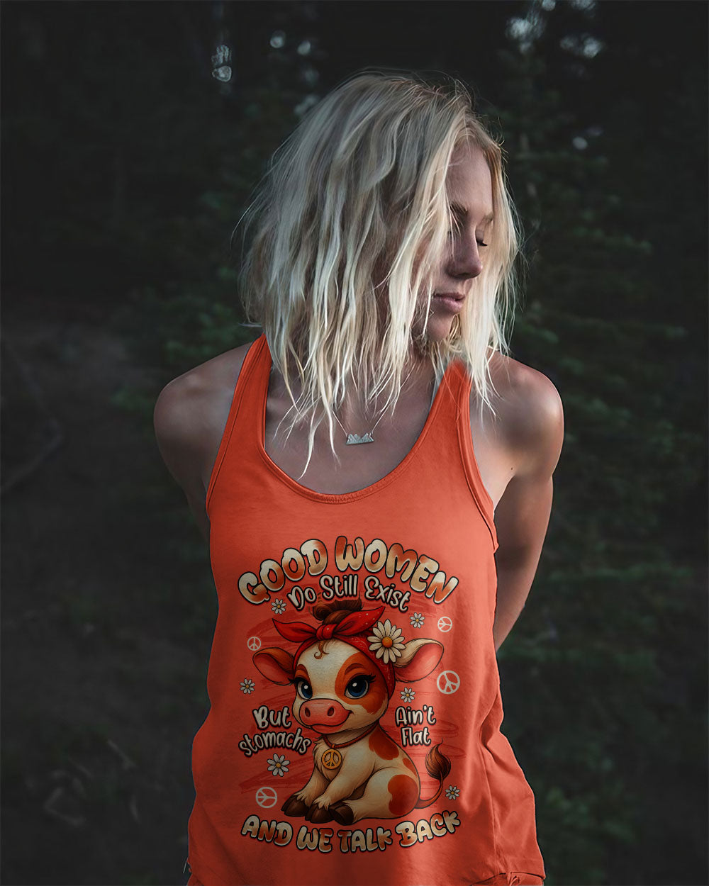 GOOD WOMEN COW ALL OVER PRINT - TYTD1909251