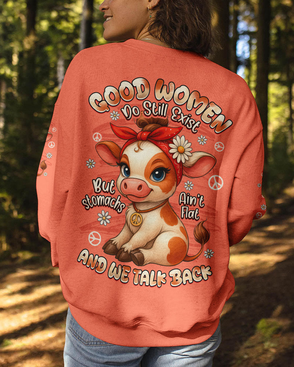 GOOD WOMEN COW ALL OVER PRINT - TYTD1909251