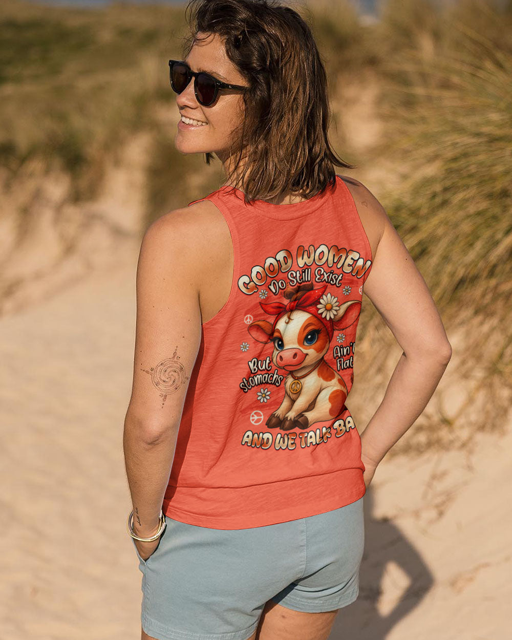 GOOD WOMEN COW ALL OVER PRINT - TYTD1909251
