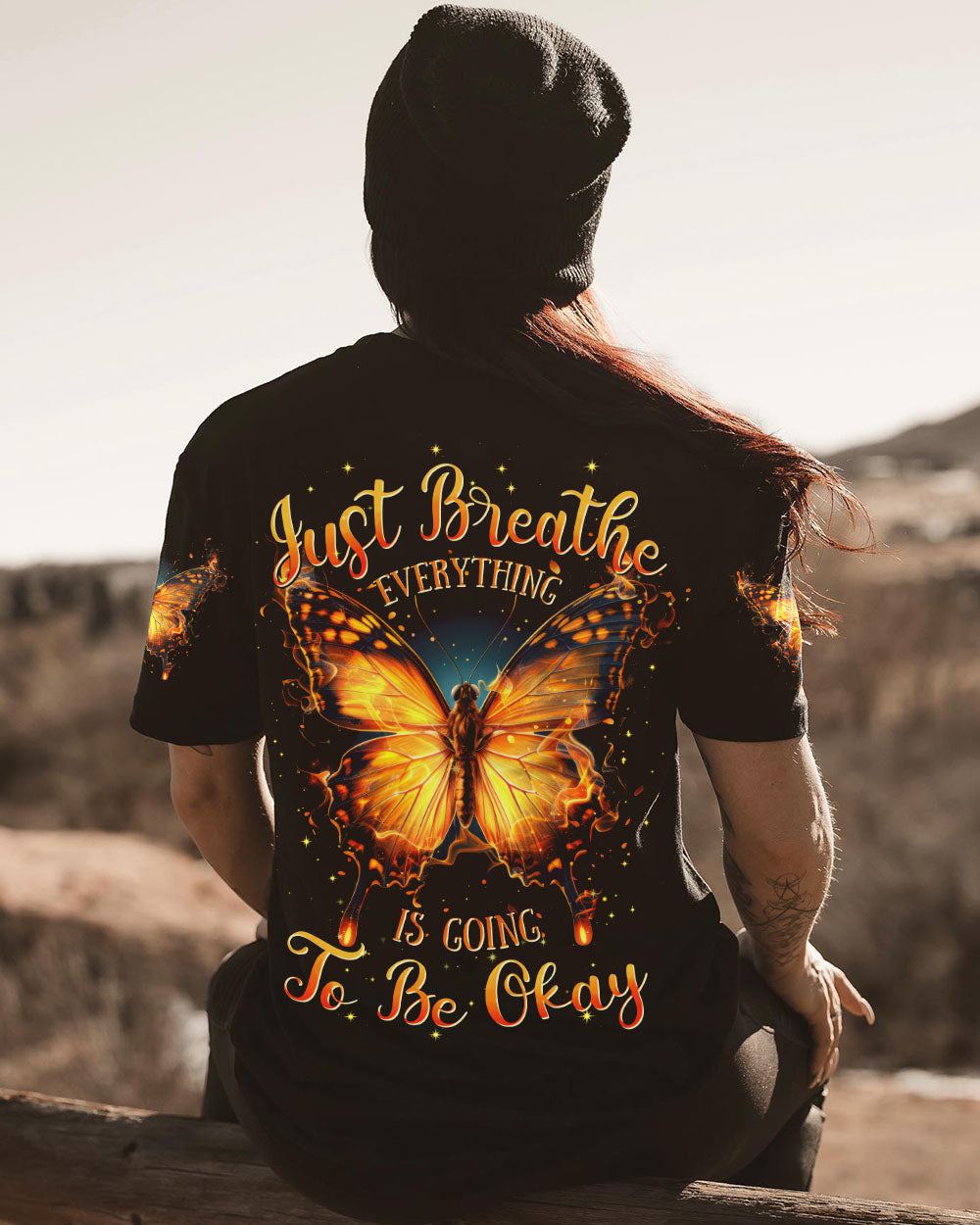 JUST BREATHE BUTTERFLY ALL OVER PRINT - TYTD1911242