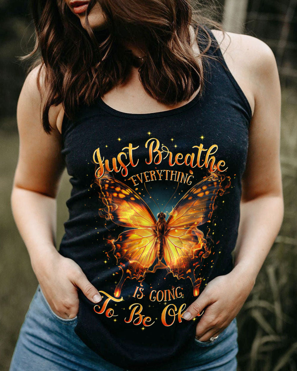 JUST BREATHE BUTTERFLY ALL OVER PRINT - TYTD1911242