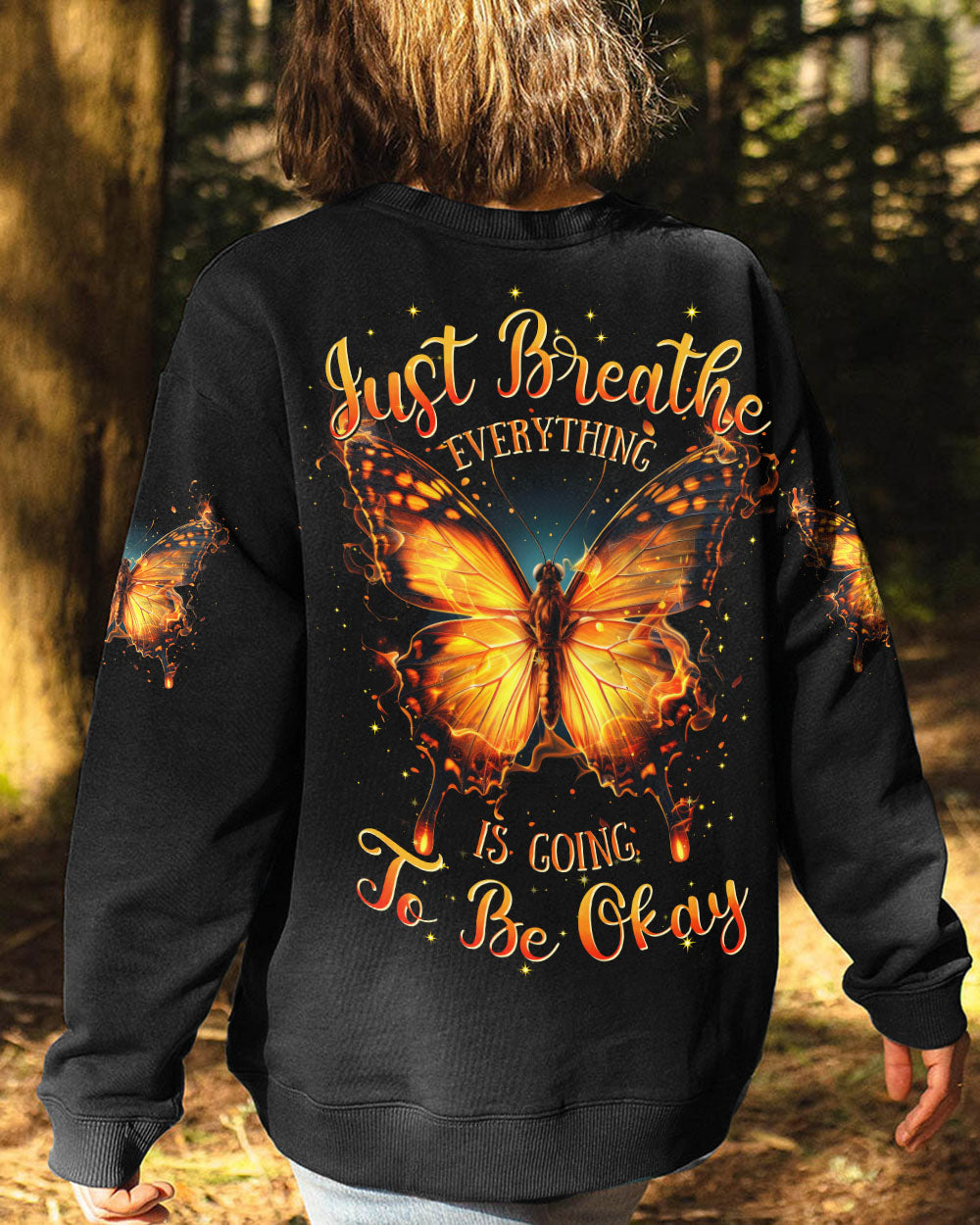 JUST BREATHE BUTTERFLY ALL OVER PRINT - TYTD1911242