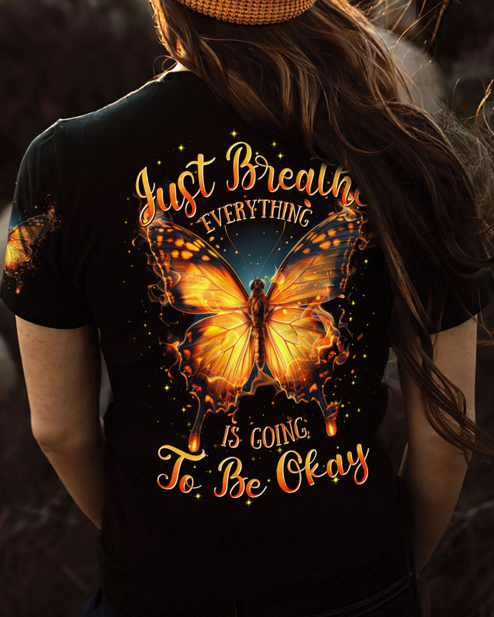 JUST BREATHE BUTTERFLY ALL OVER PRINT - TYTD1911242