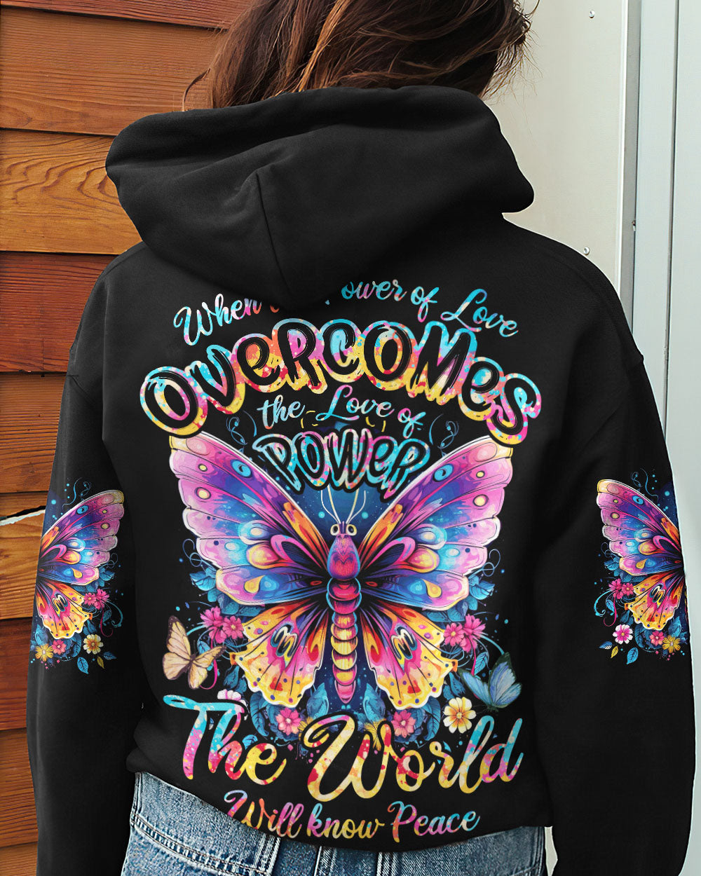 THE WORLD WILL KNOW PEACE BUTTERFLY ALL OVER PRINT - TYTD2006233