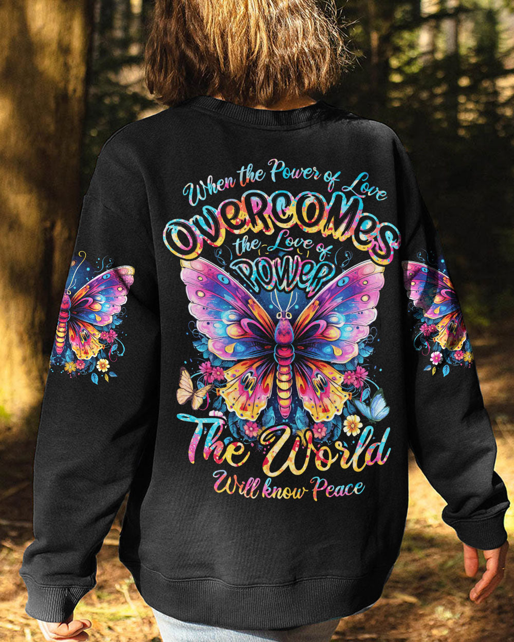 THE WORLD WILL KNOW PEACE BUTTERFLY ALL OVER PRINT - TYTD2006233