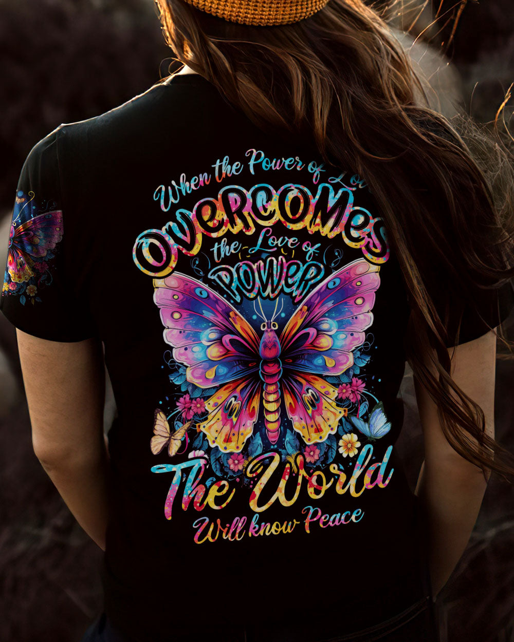 THE WORLD WILL KNOW PEACE BUTTERFLY ALL OVER PRINT - TYTD2006233