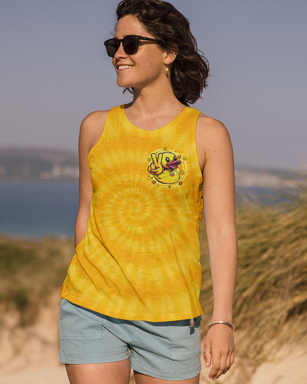 I'M NOT SHORT DUCK TIE DYE ALL OVER PRINT - TYTD2008251