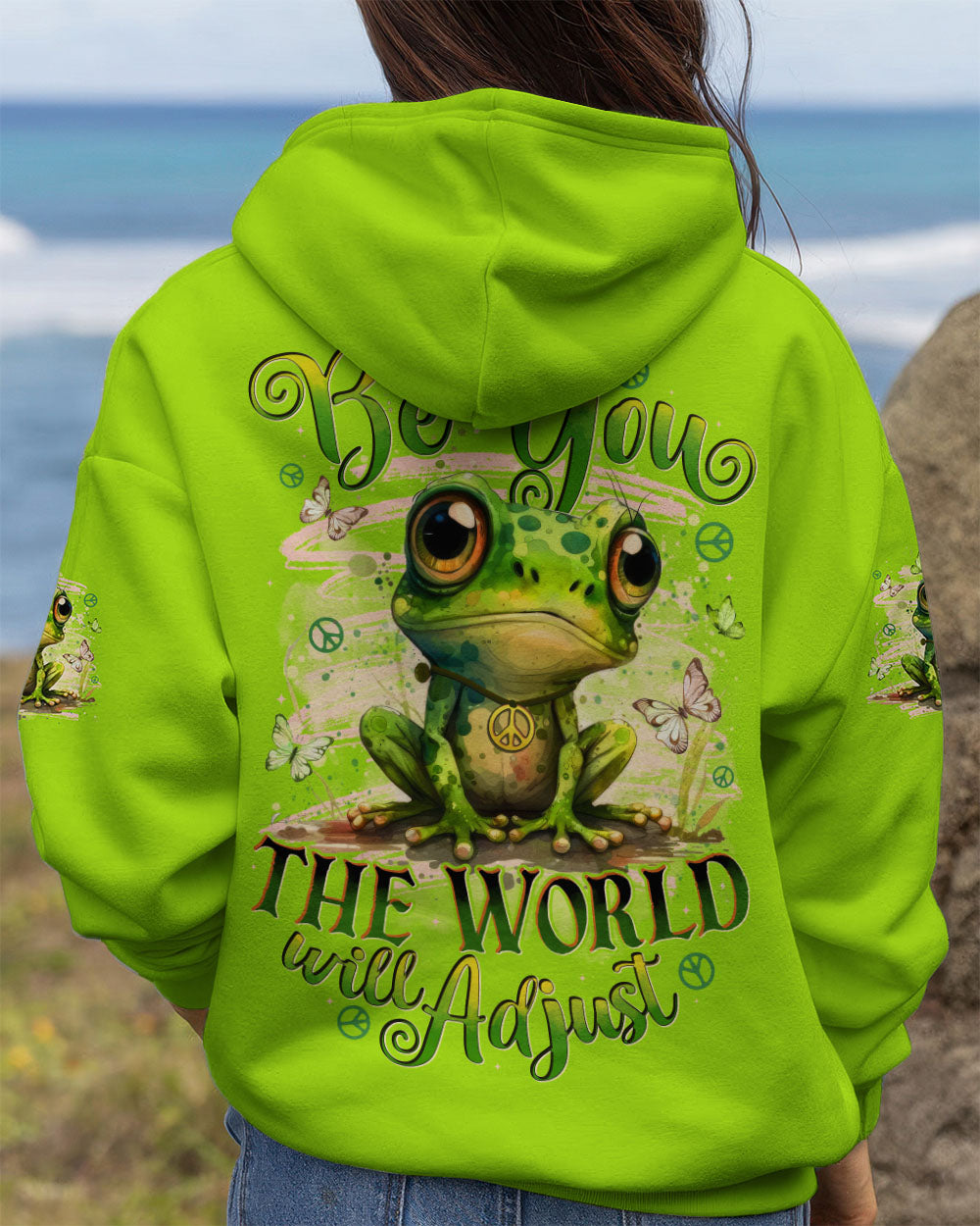 BE YOU THE WORLD  WILL ADJUST FROG ALL OVER PRINT - TYTD2010251