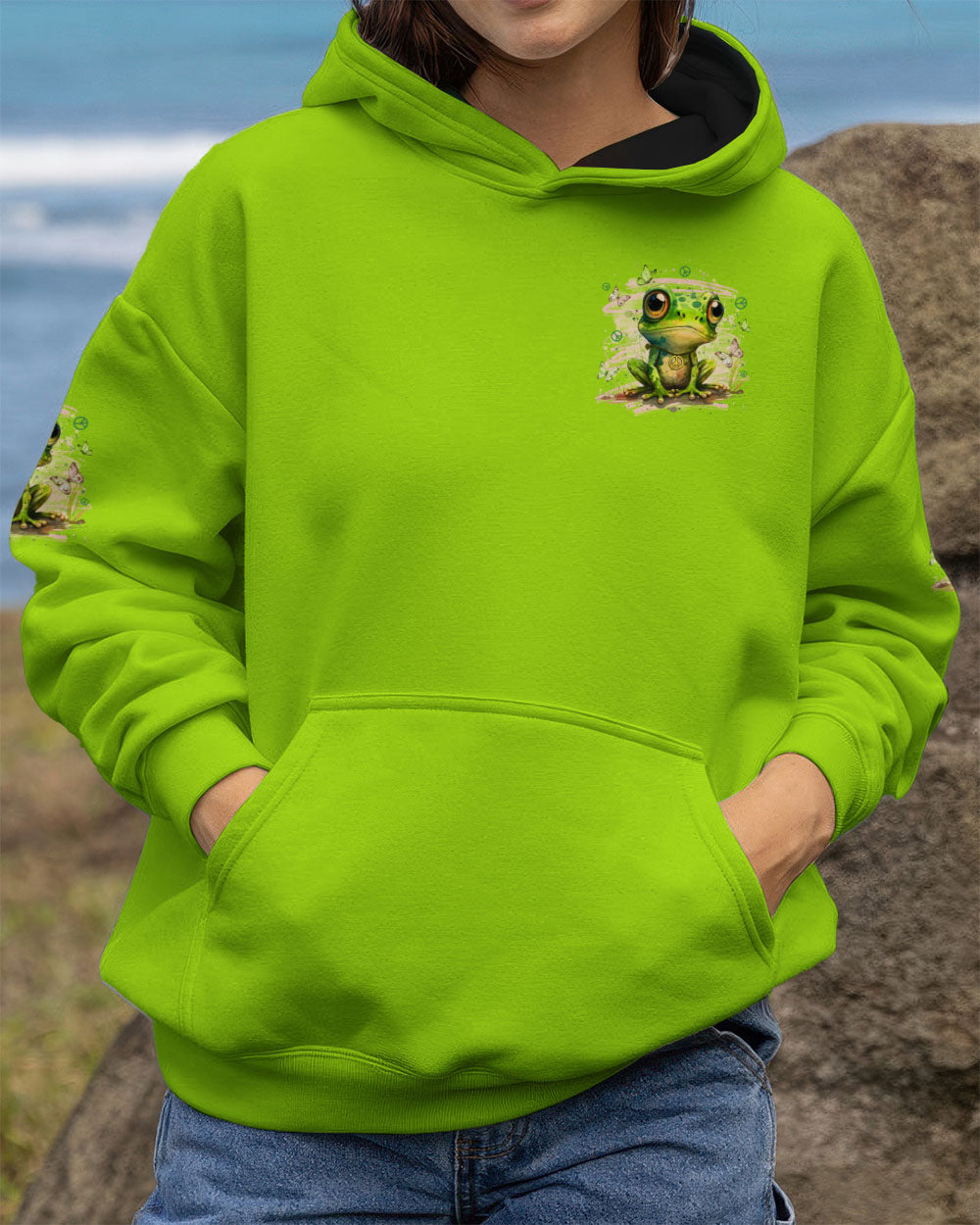 BE YOU THE WORLD  WILL ADJUST FROG ALL OVER PRINT - TYTD2010251