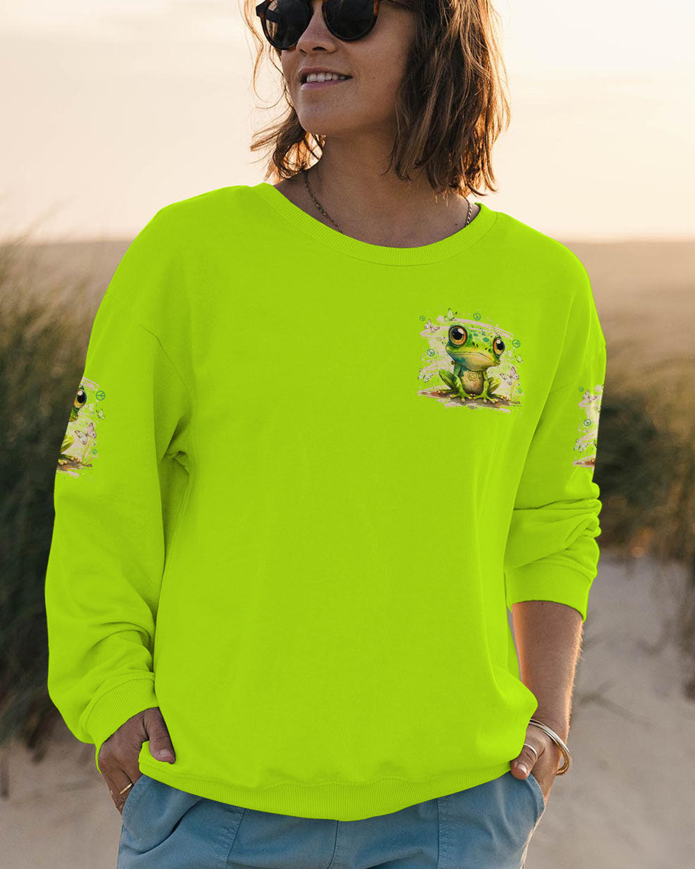 BE YOU THE WORLD  WILL ADJUST FROG ALL OVER PRINT - TYTD2010251