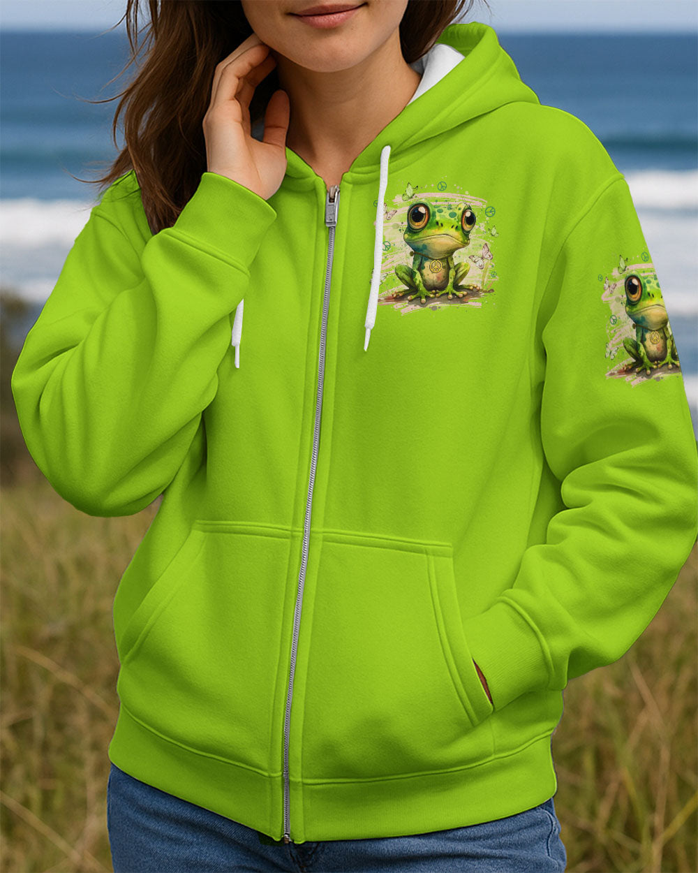 BE YOU THE WORLD  WILL ADJUST FROG ALL OVER PRINT - TYTD2010251