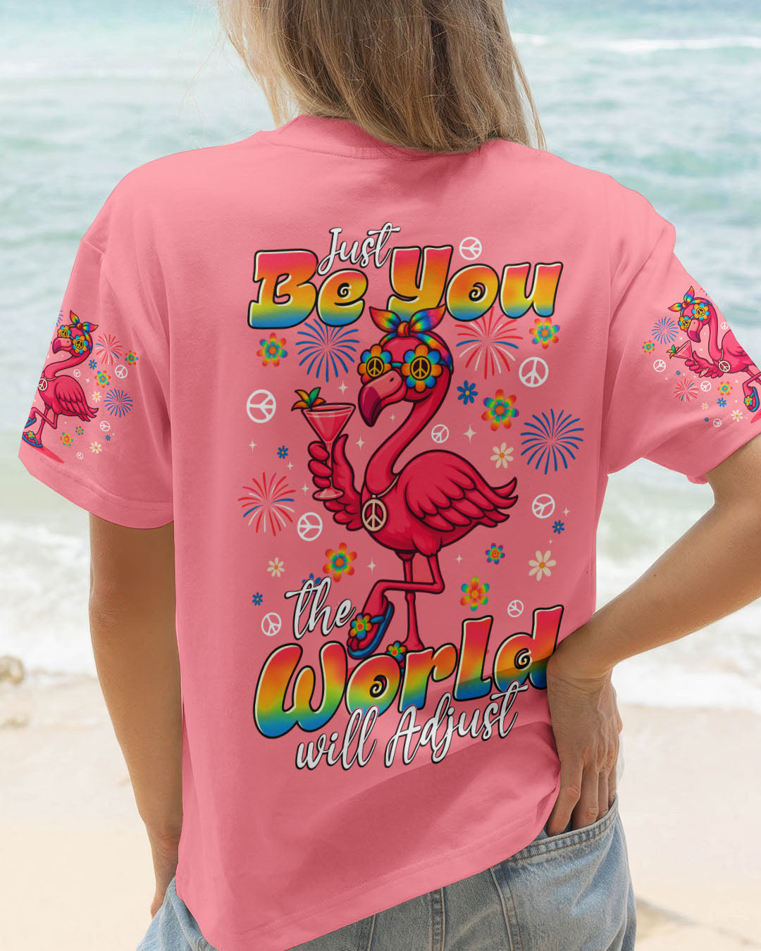 JUST BE YOU FLAMINGO ALL OVER PRINT - TYTD2105253