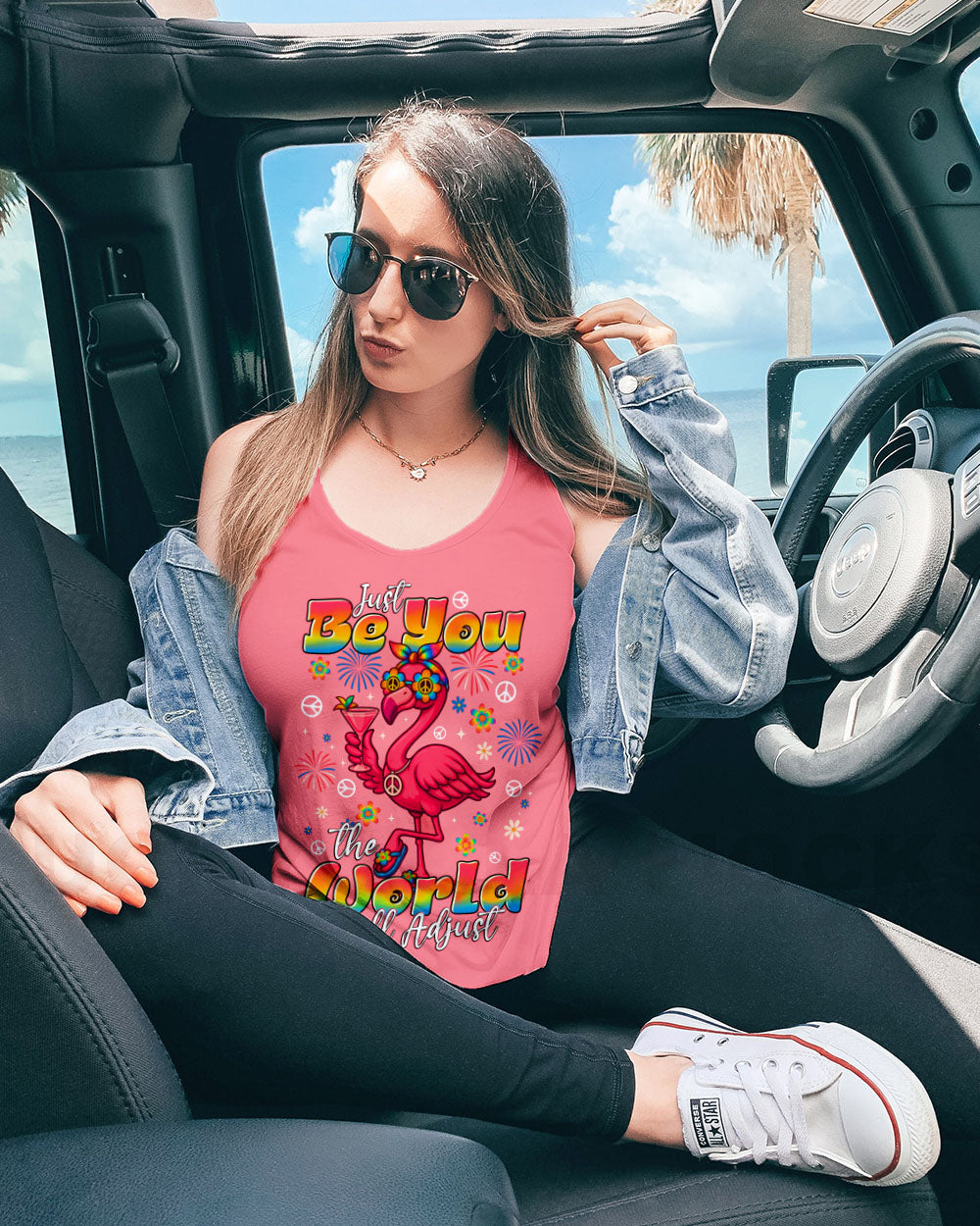 JUST BE YOU FLAMINGO ALL OVER PRINT - TYTD2105253
