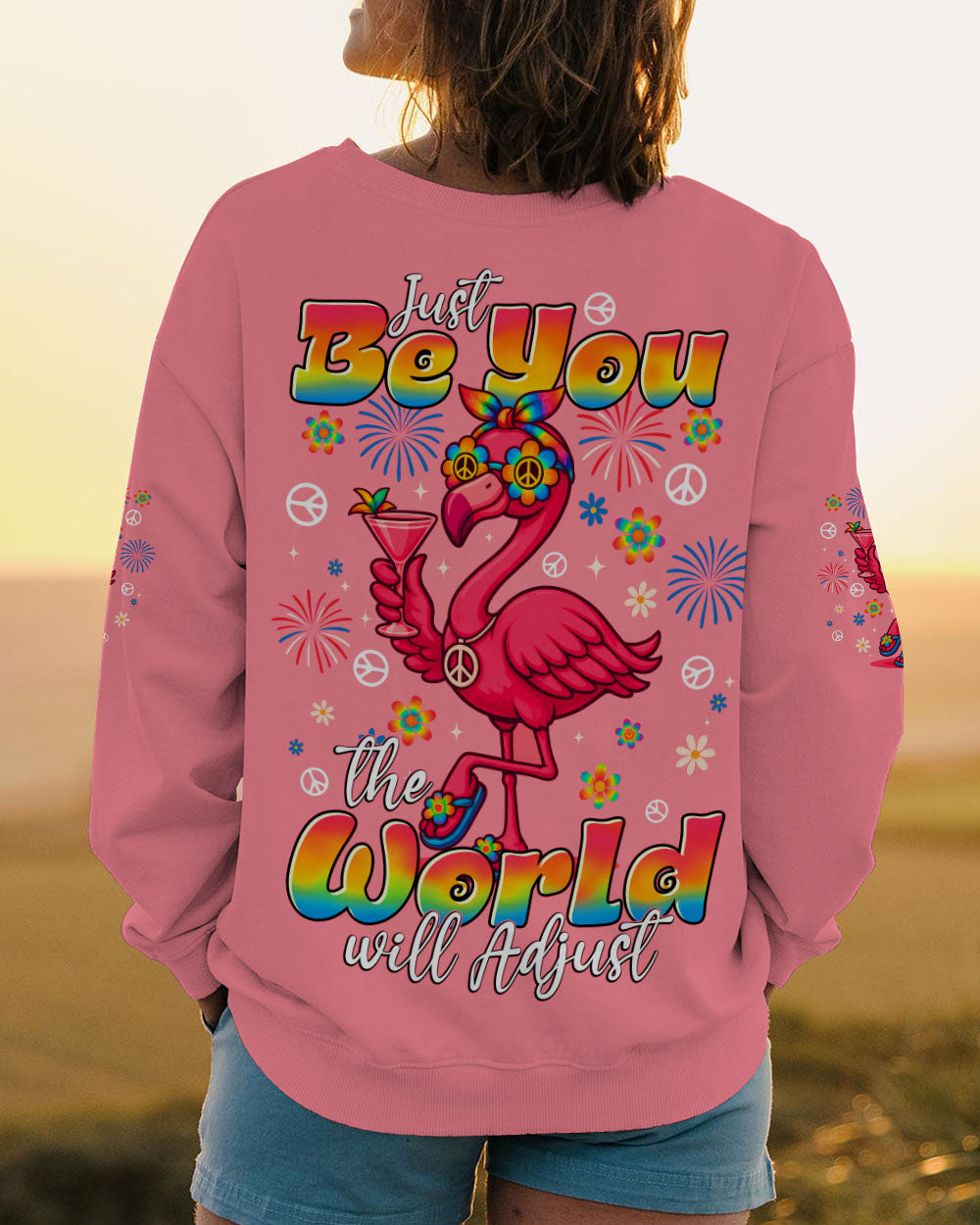 JUST BE YOU FLAMINGO ALL OVER PRINT - TYTD2105253