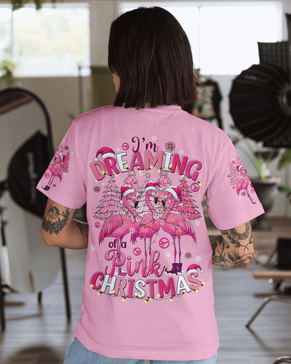 I'M DREAMING OF A PINK CHRISTMAS FLAMINGO ALL OVER PRINT - TYTD2110242