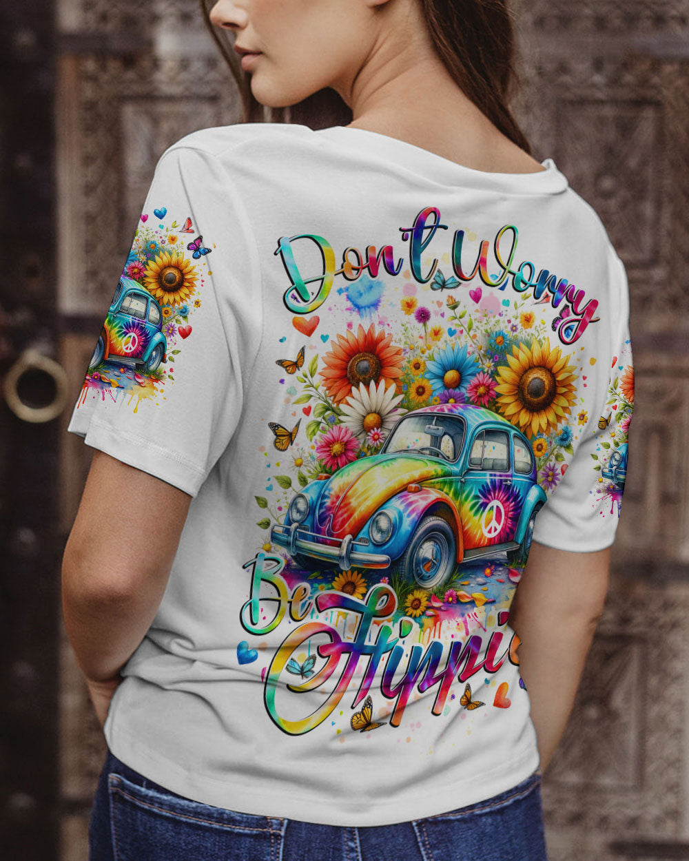 DON'T WORRY BE HIPPIE ALL OVER PRINT - TYTD2201241