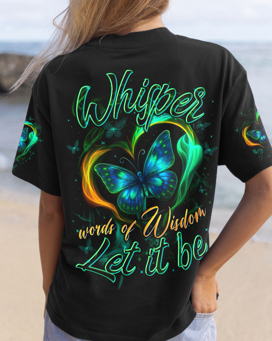 WHISPER WORDS OF WISDOM LET IT BE BUTTERFLY ALL OVER PRINT - TYTD2207252