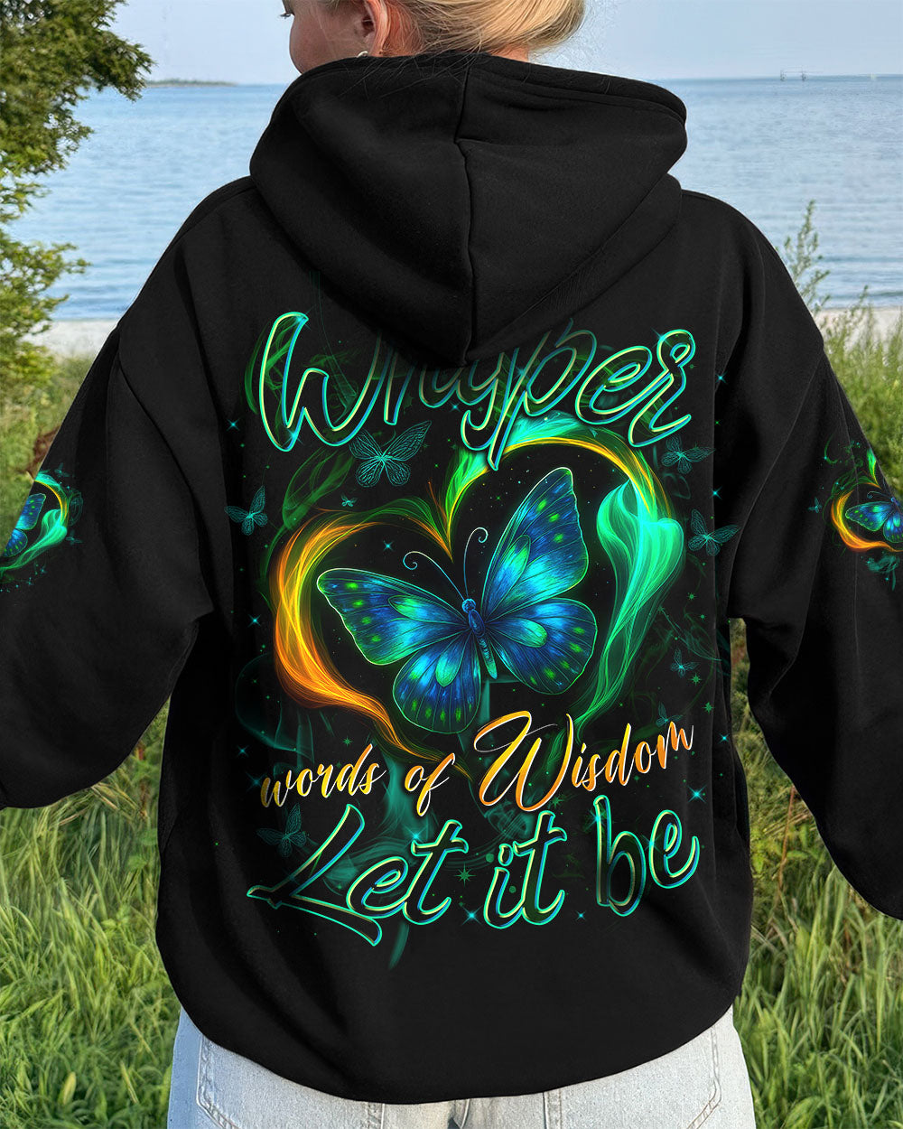 WHISPER WORDS OF WISDOM LET IT BE BUTTERFLY ALL OVER PRINT - TYTD2207252