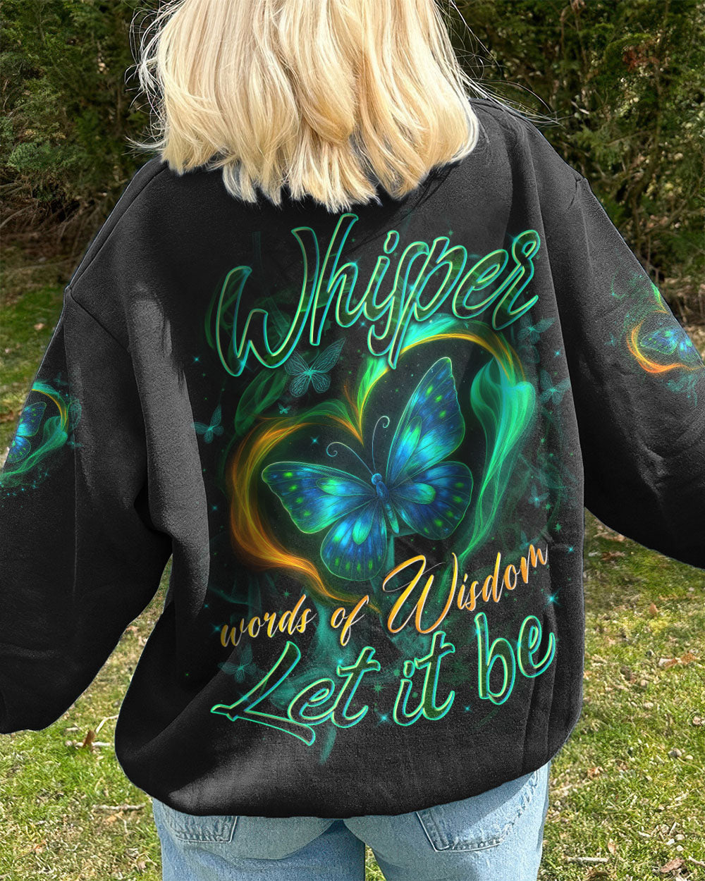 WHISPER WORDS OF WISDOM LET IT BE BUTTERFLY ALL OVER PRINT - TYTD2207252