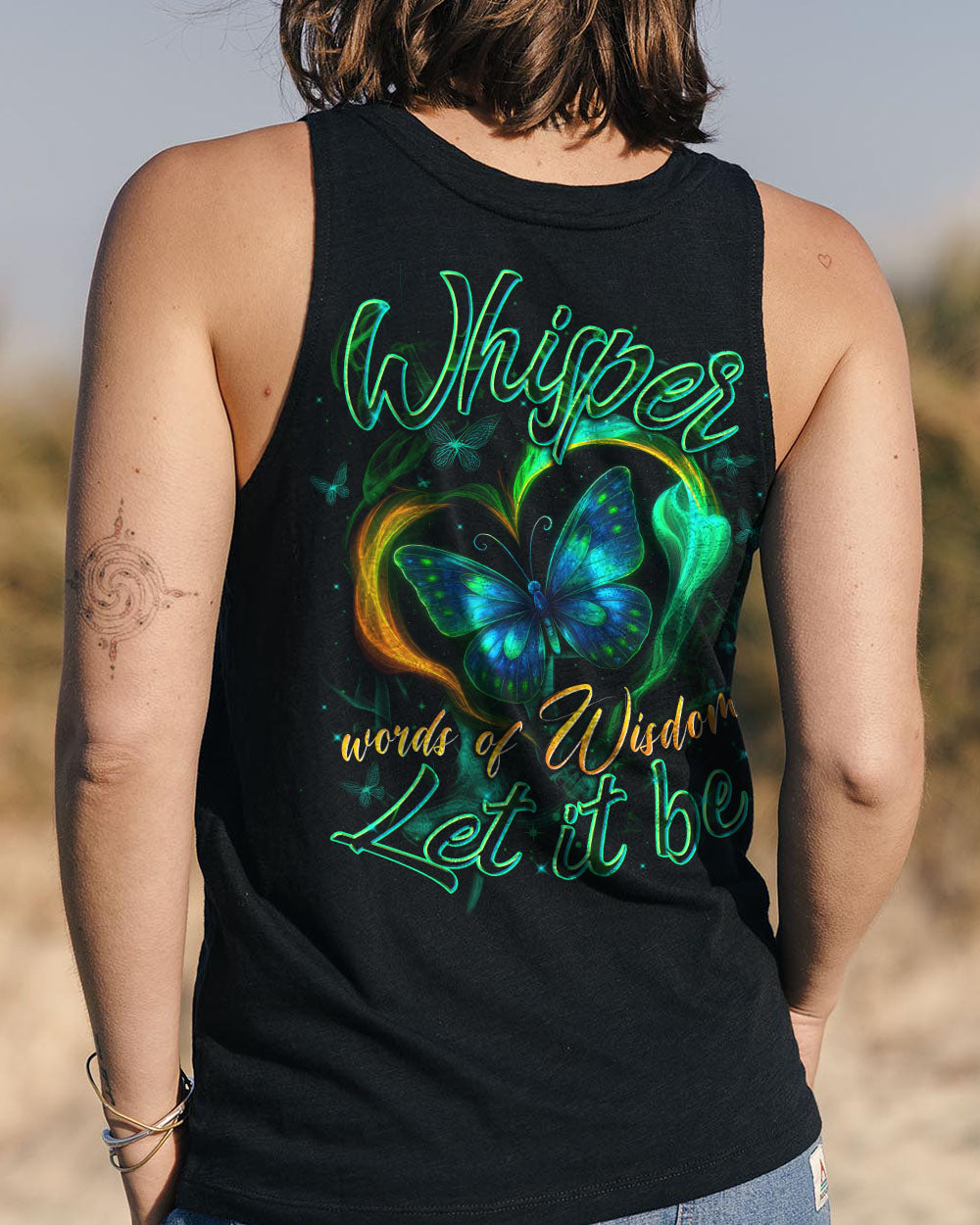 WHISPER WORDS OF WISDOM LET IT BE BUTTERFLY ALL OVER PRINT - TYTD2207252