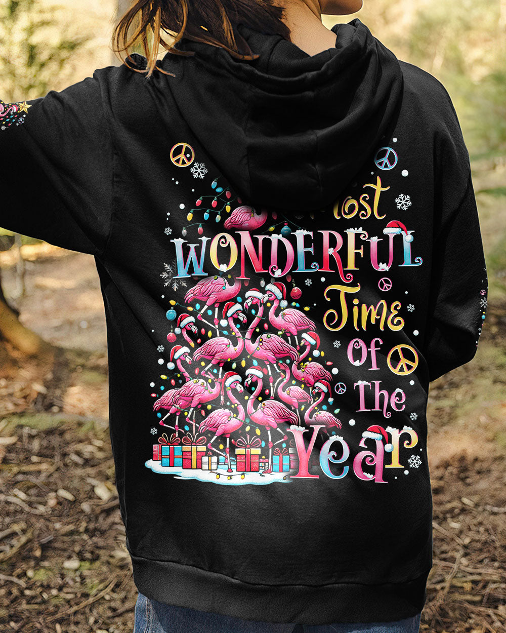 IT'S THE MOST WONDERFUL TIME OF THE YEAR FLAMINGOS CHRISTMAS ALL OVER PRINT - TYTD2210243