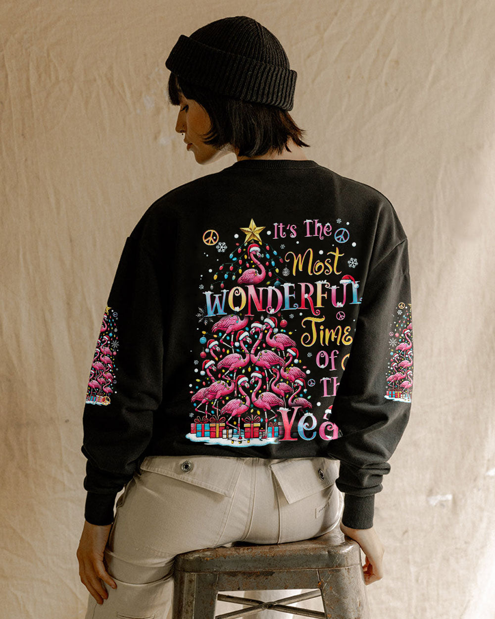 IT'S THE MOST WONDERFUL TIME OF THE YEAR FLAMINGOS CHRISTMAS ALL OVER PRINT - TYTD2210243