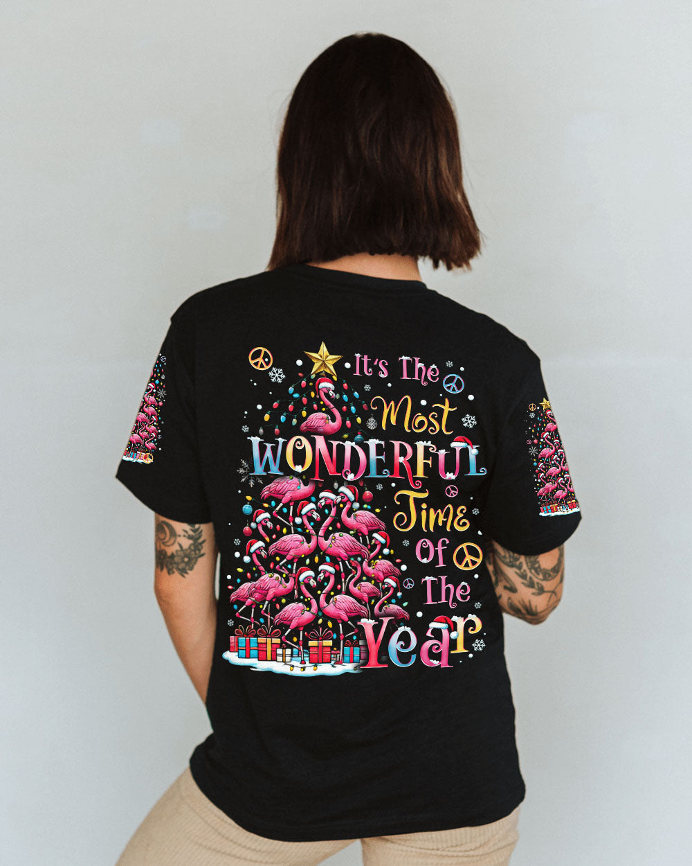 IT'S THE MOST WONDERFUL TIME OF THE YEAR FLAMINGOS CHRISTMAS ALL OVER PRINT - TYTD2210243