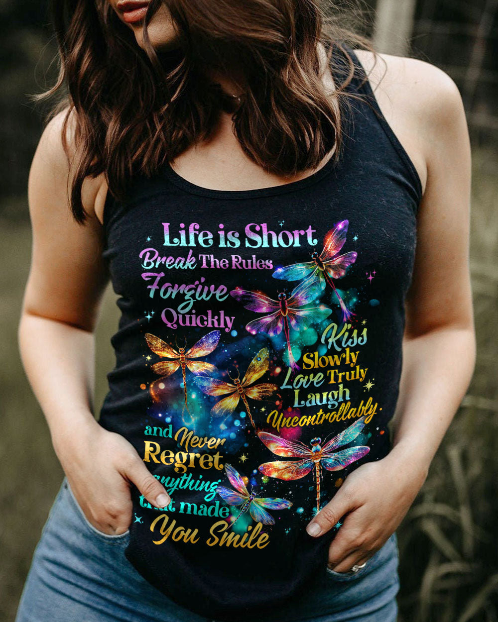 NEVER REGRET ANYTHING THAT MADE YOU SMILE ALL OVER PRINT - TYTD2301241