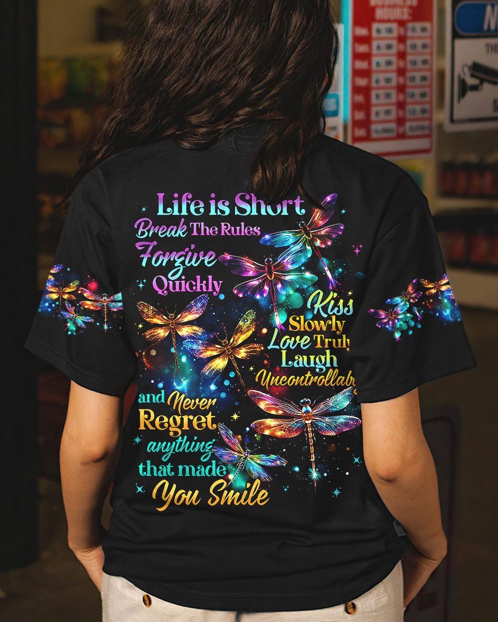NEVER REGRET ANYTHING THAT MADE YOU SMILE ALL OVER PRINT - TYTD2301241