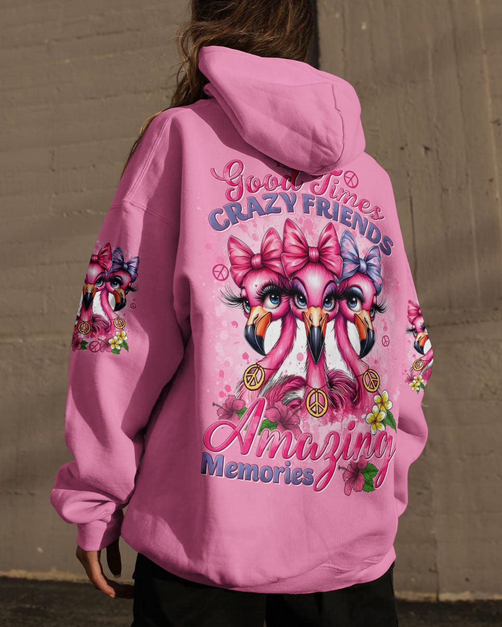 GOOD TIMES CRAZY FRIEND FLAMINGO ALL OVER PRINT - TYTD2305242