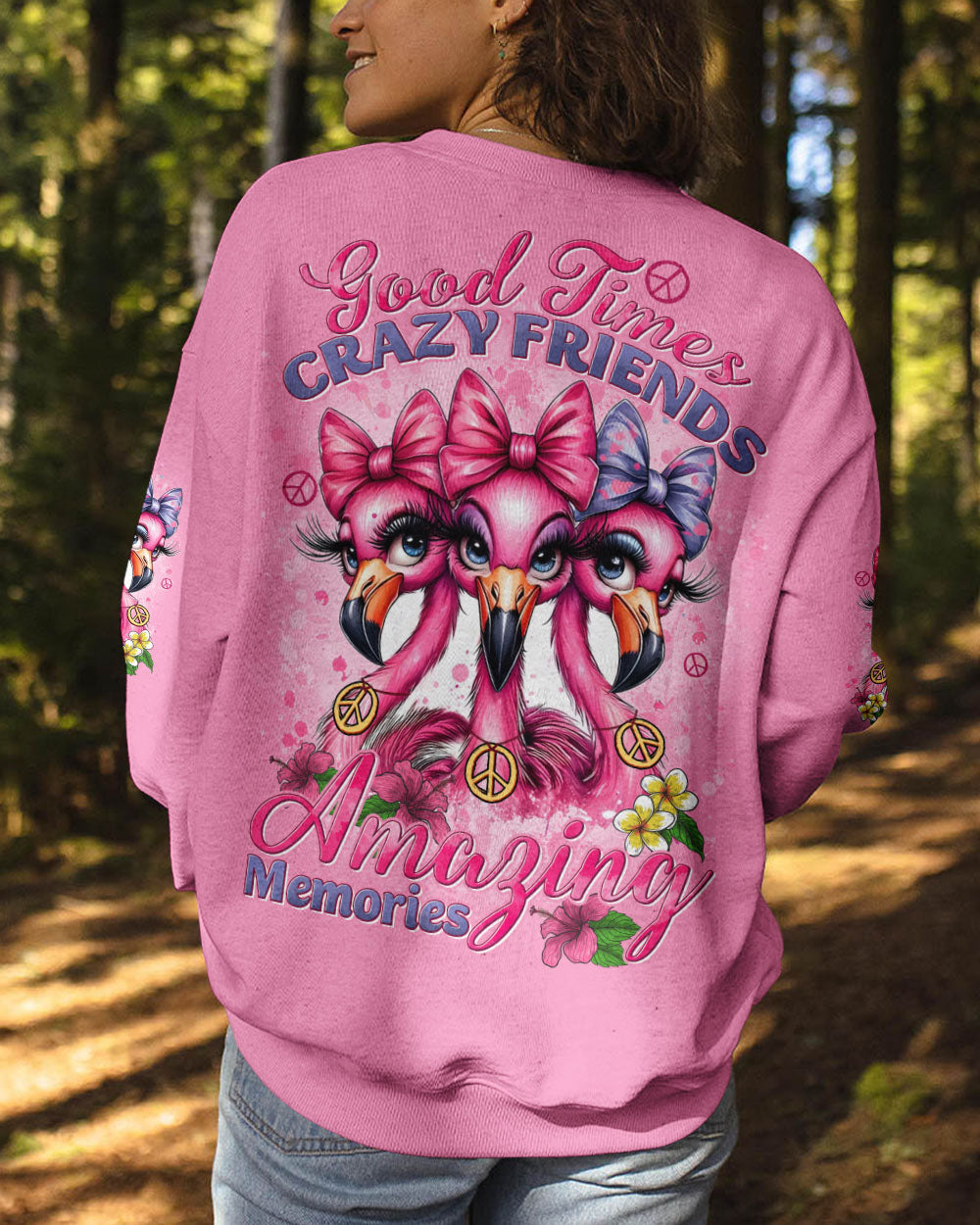 GOOD TIMES CRAZY FRIEND FLAMINGO ALL OVER PRINT - TYTD2305242