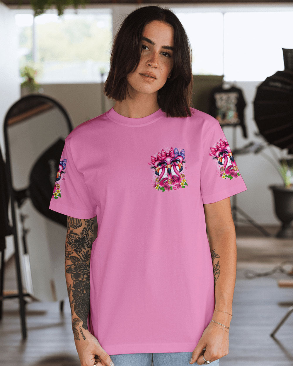 GOOD TIMES CRAZY FRIEND FLAMINGO ALL OVER PRINT - TYTD2305242