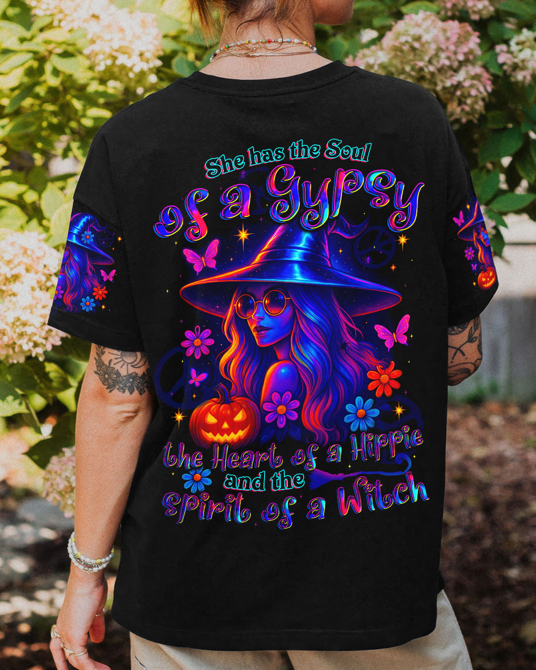 SPIRIT OF A WITCH HIPPIE HALLOWEEN ALL OVER PRINT - TYTD2307252